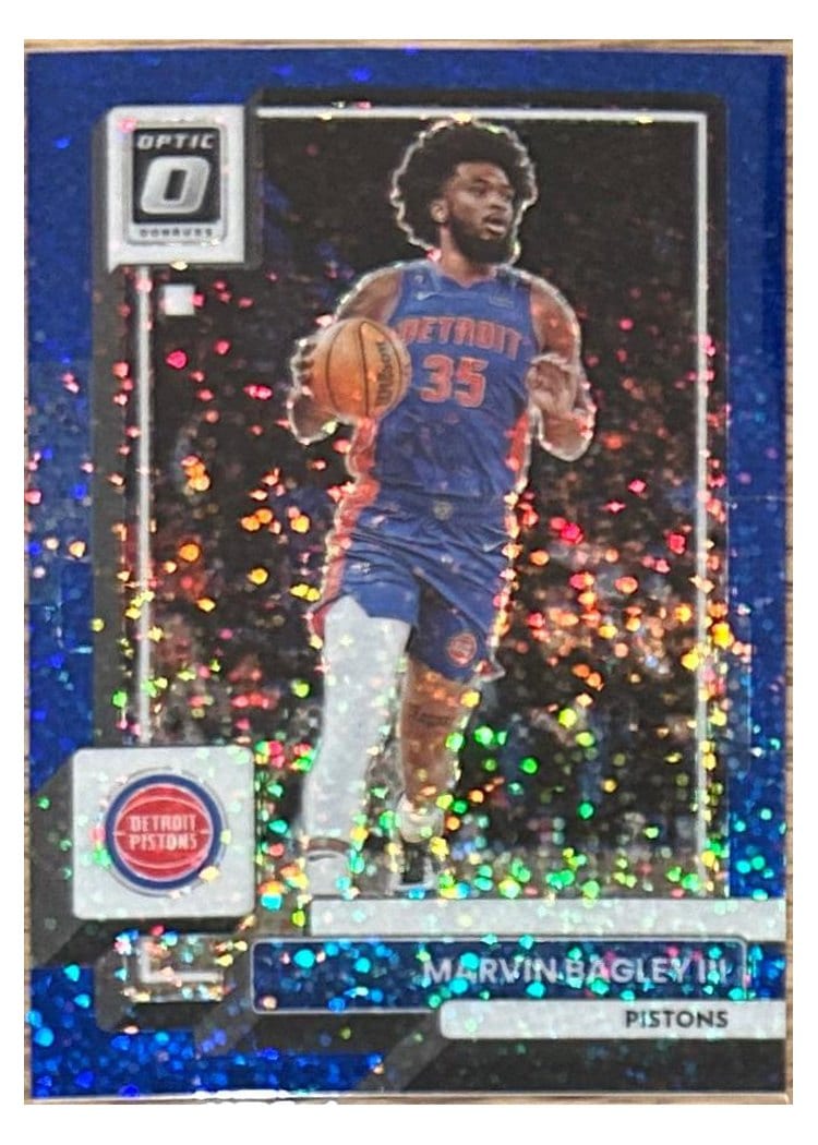2022-23 Donruss Optic Base Set Marvin Bagley III Blue Sparkle #103 card
