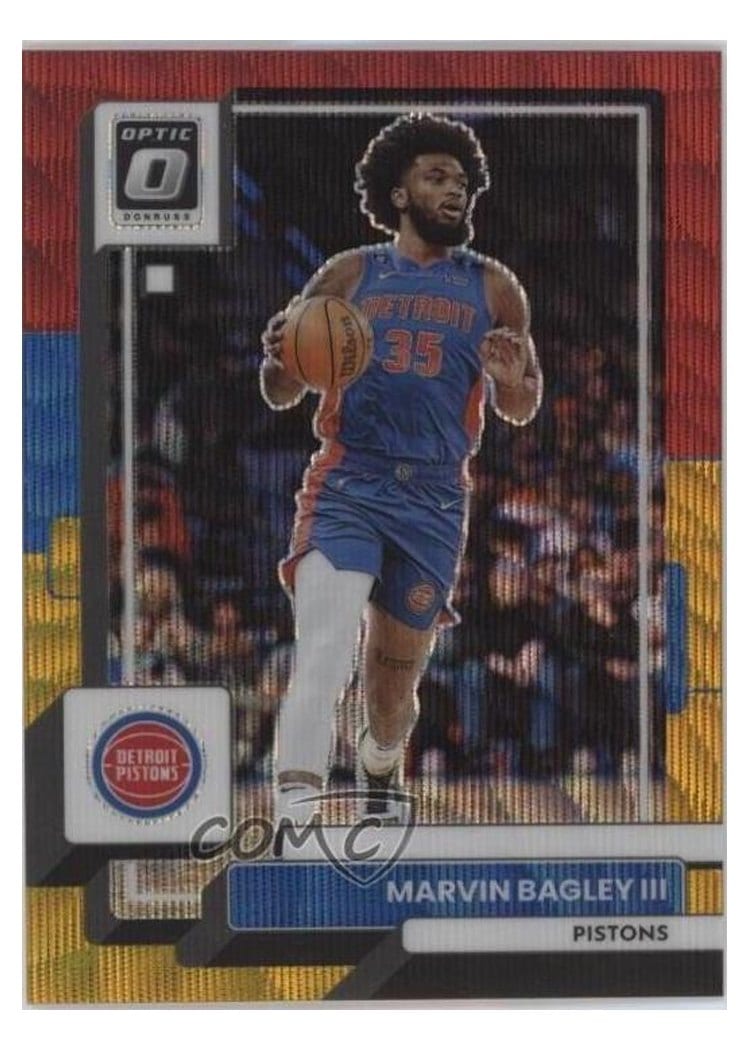 2022-23 Donruss Optic Base Set Marvin Bagley III Red Gold Wave #103 card
