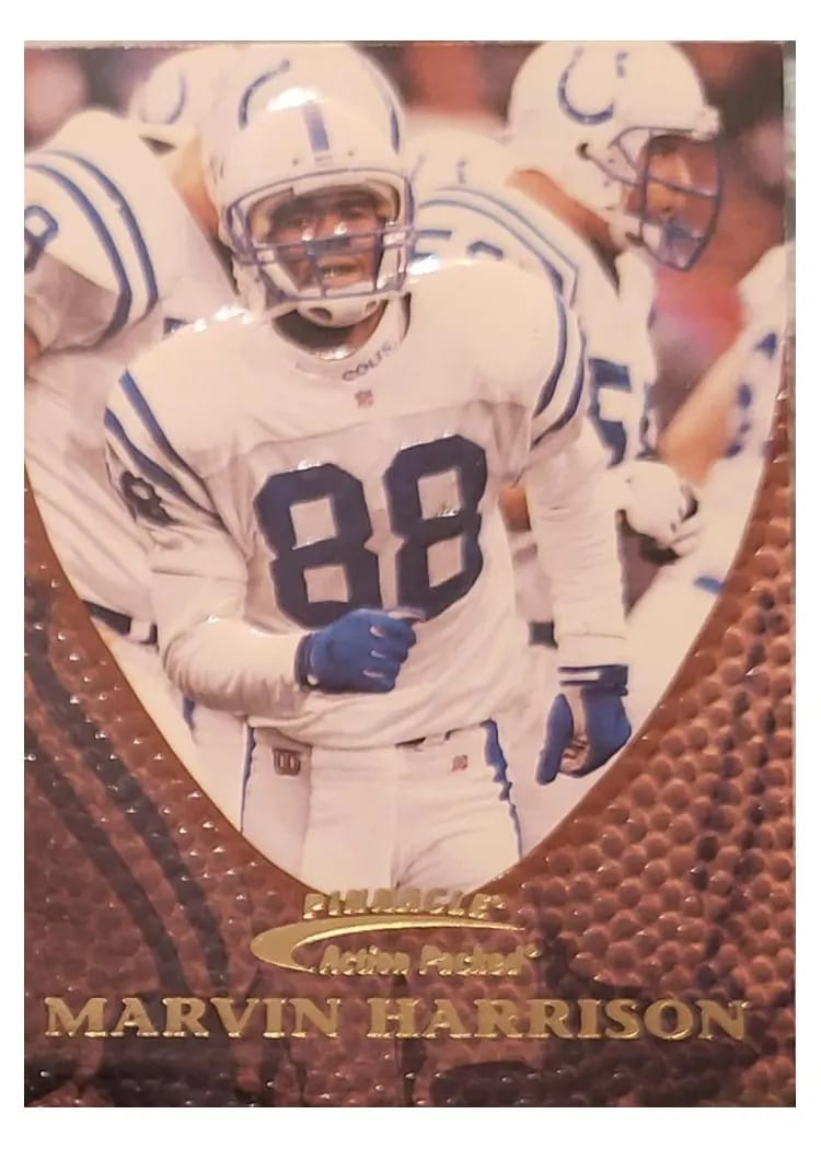 1997 Pinnacle Action Packed Marvin Harrison #104 card