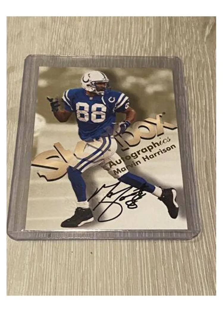 1998 Skybox Premium Autographics Marvin Harrison card