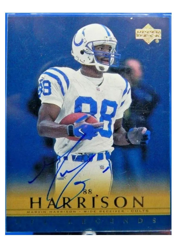2000 Upper Deck Legends Autographs Marvin Harrison card