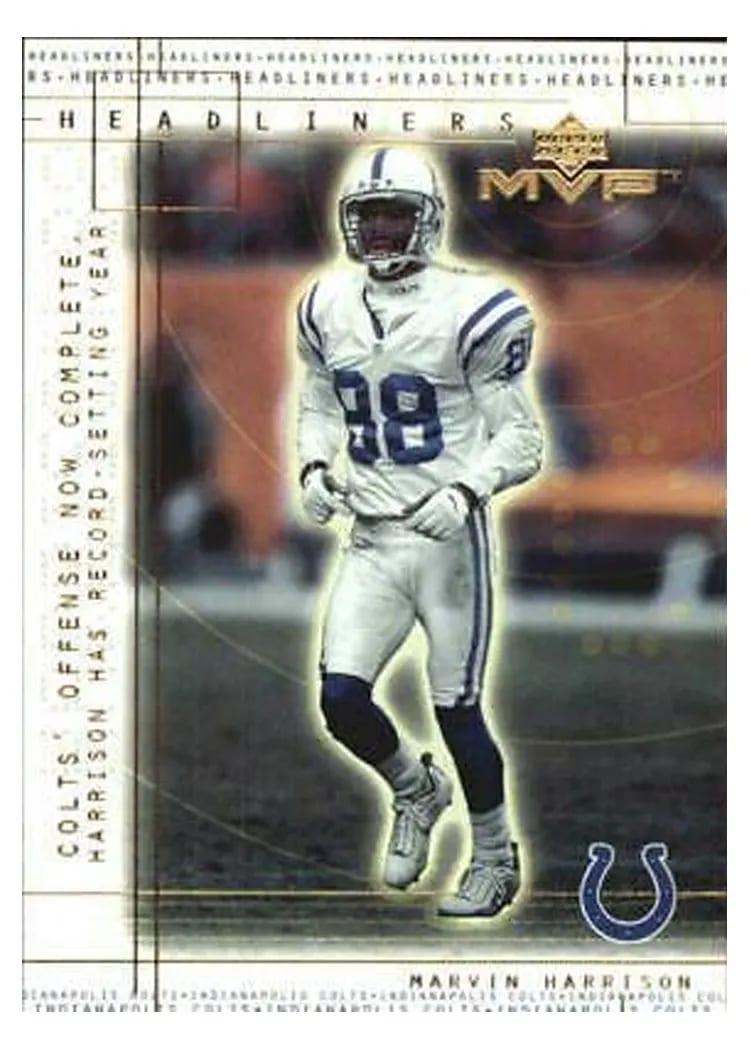 2000 Upper Deck MVP Headliners Marvin Harrison #H7 card