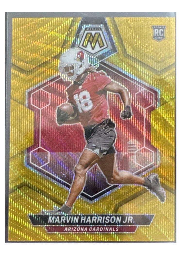2024 Panini Mosaic Base Set Marvin Harrison Jr. Gold Wave #304 card