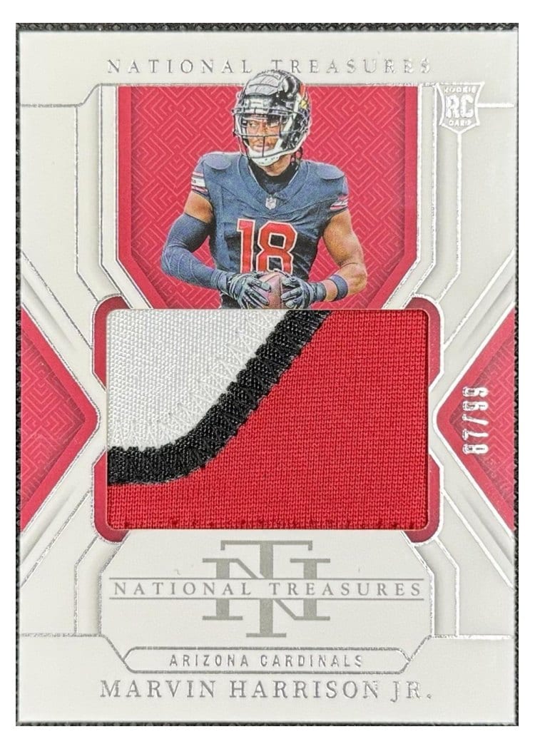 2024 Panini National Treasures Base Set Marvin Harrison Jr. #210 card