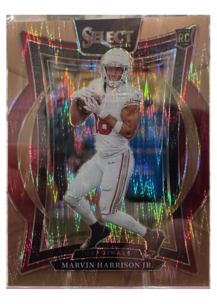 2024 Panini Select Marvin Harrison Jr. Copper Prizm Shock #28 card