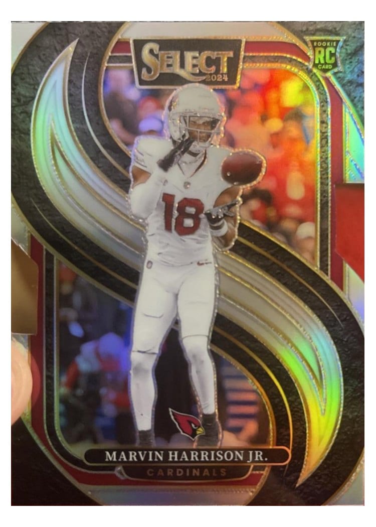 2024 Panini Select Base Set Marvin Harrison Jr. Silver Prizm Die-Cut #115 card