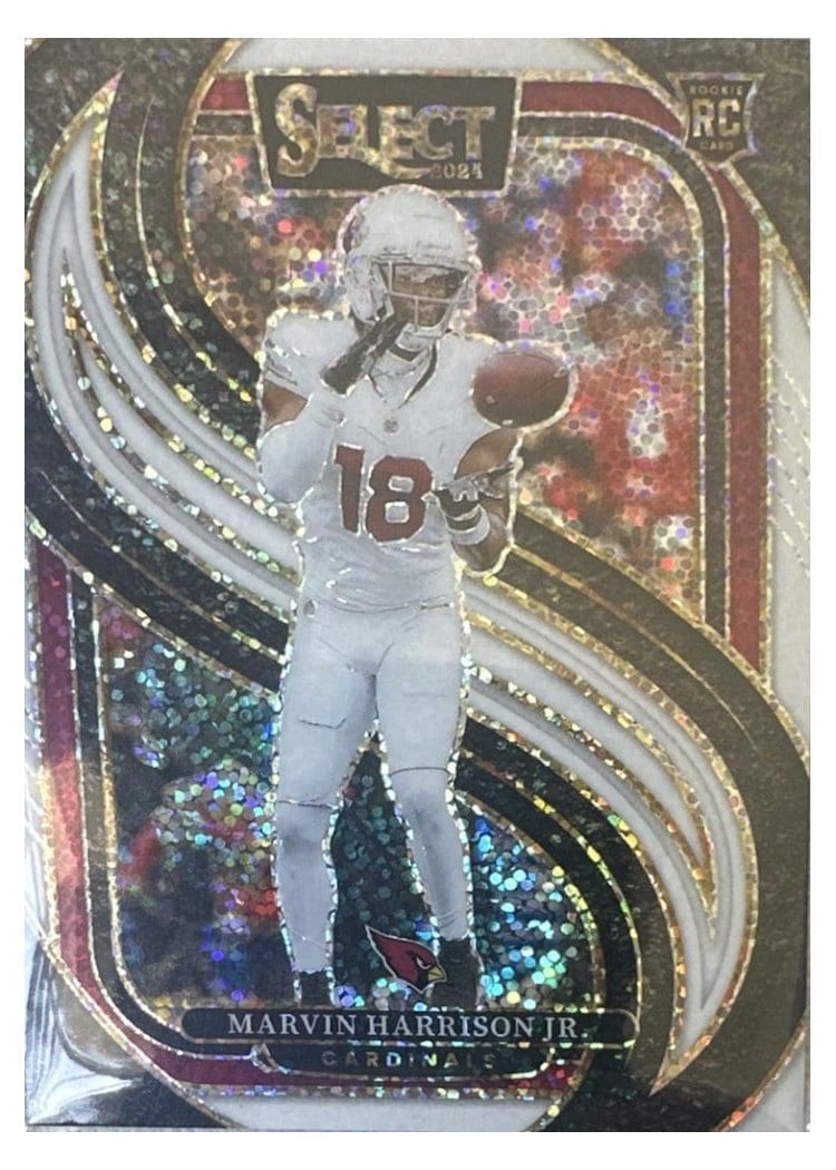 2024 Panini Select Base Set Marvin Harrison Jr. White Sparkle Prizm #115 card