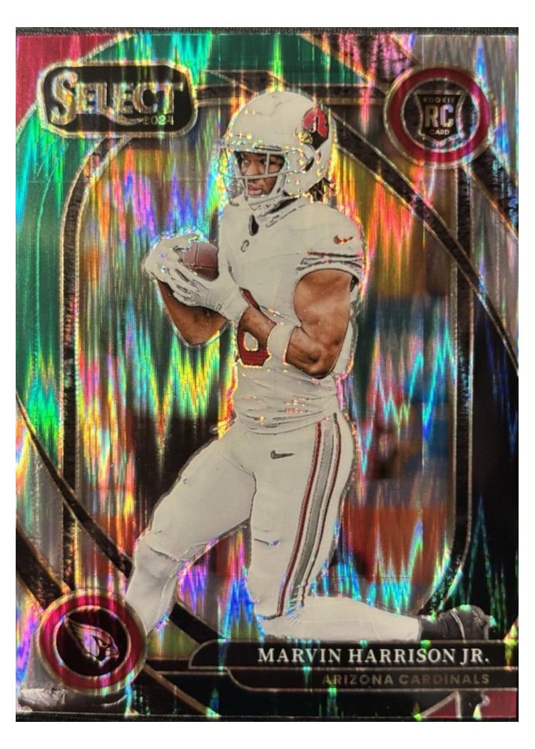 2024 Panini Select Base Set Marvin Harrison Jr. Green Black Snakeskin Prizm #219 card