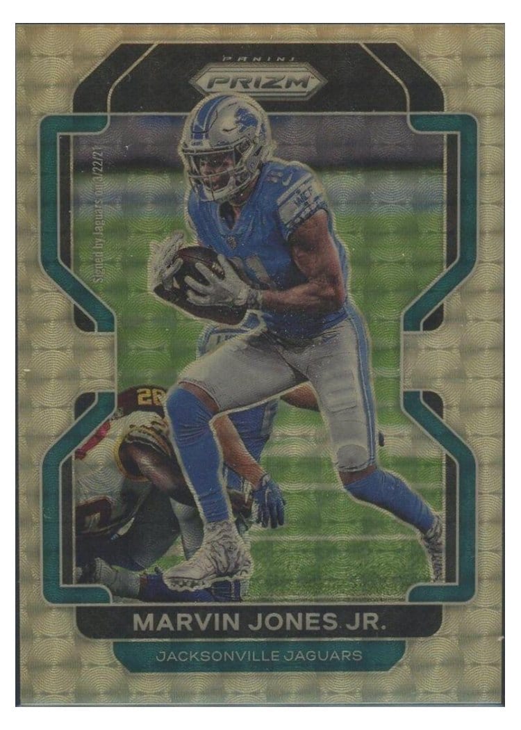 2021 Panini Prizm Base Set Marvin Jones Jr. Gold Vinyl Prizm #12