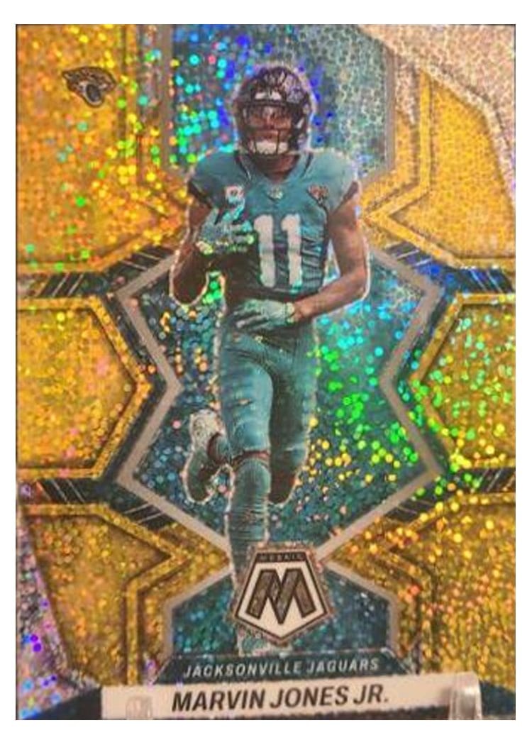 2022 Panini Mosaic Base Set Marvin Jones Jr Gold Sparkle #92 card
