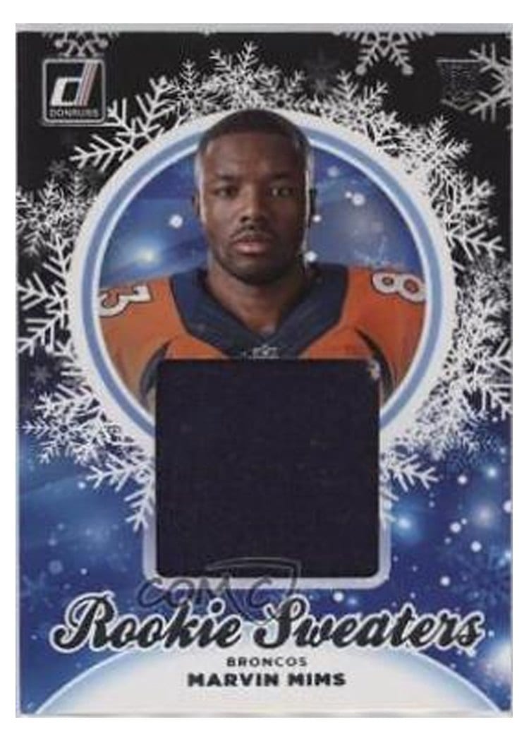 2023 Donruss Rookie Holiday Sweater Relics Marvin Mims #HS-MMI card