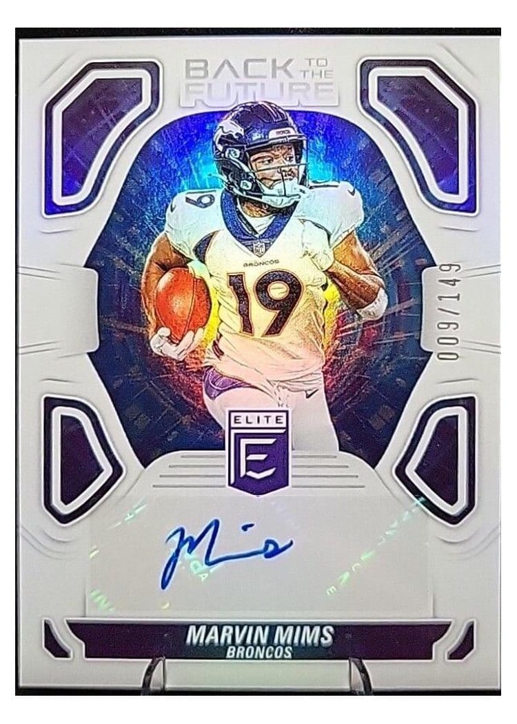 2024 Donruss Elite Back to the Future Signatures Marvin Mims #BTF-MMI card