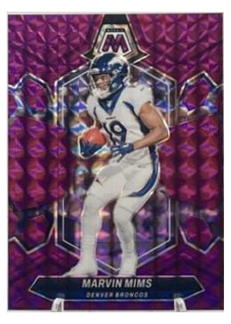 2024 Panini Mosaic Base Set Marvin Mims Purple #67 card