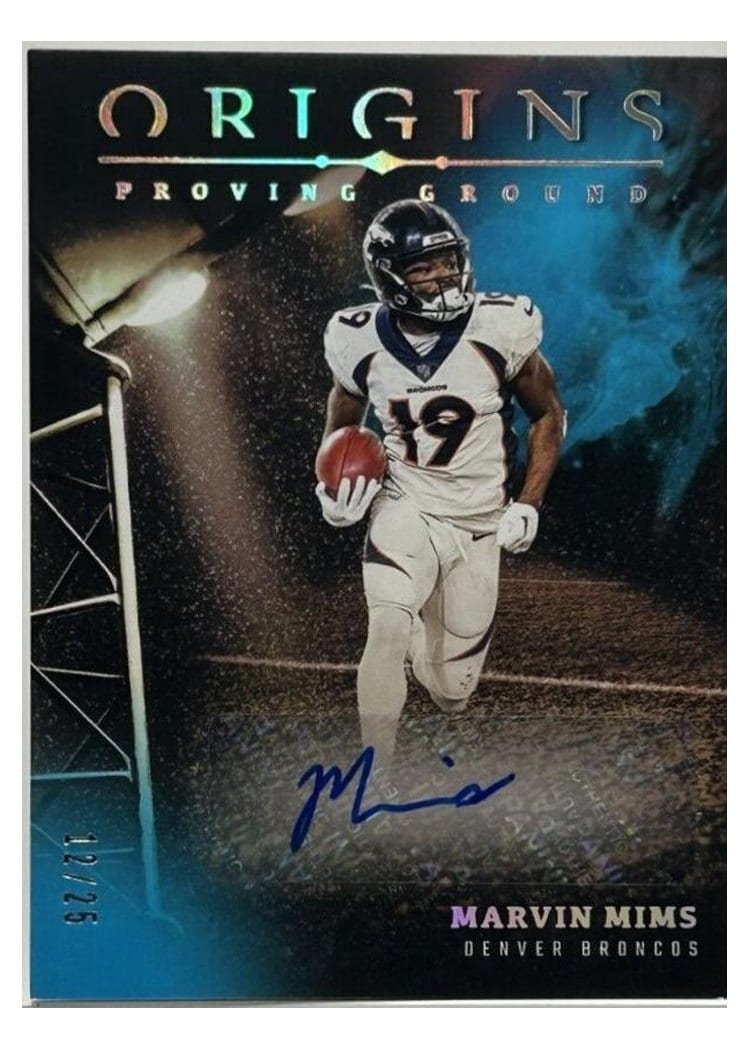 2024 Panini Origins Proving Ground Signatures Marvin Mims #PGS-MMI card