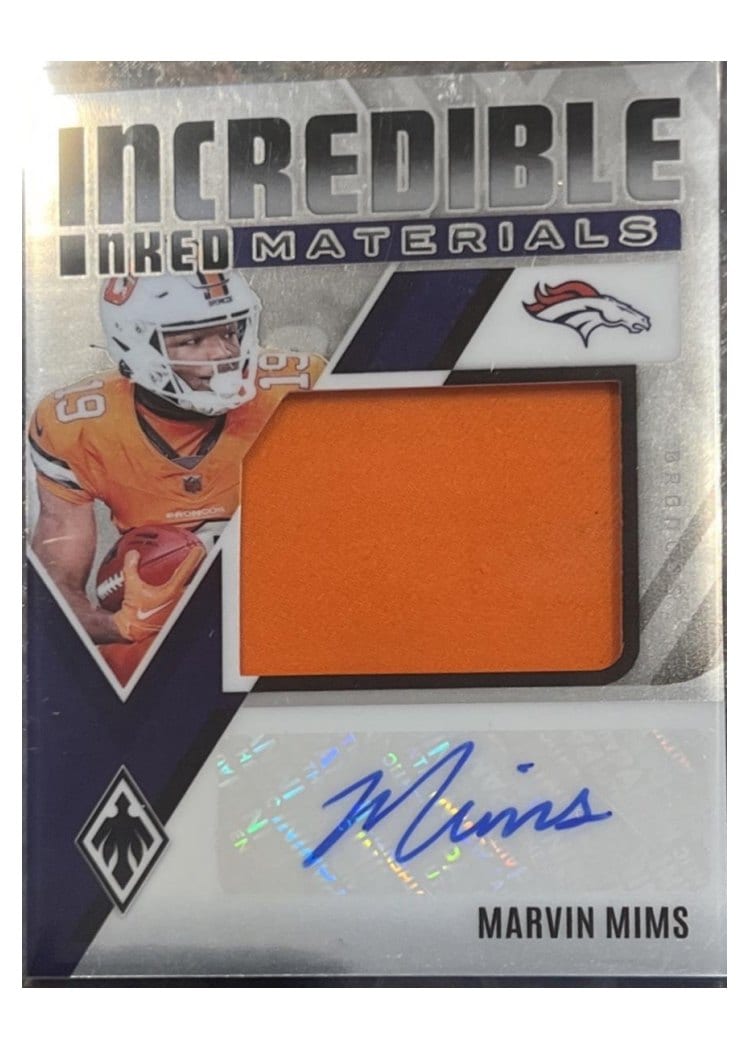 2024 Panini Phoenix Incredible Inked Materials Marvin Mims #IIM-MMS card
