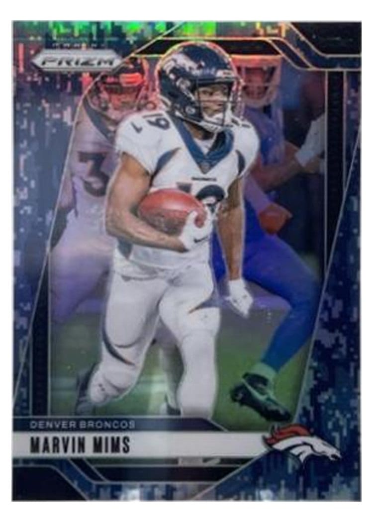 2024 Panini Prizm Base Set Marvin Mims Blue Shimmer #88 card
