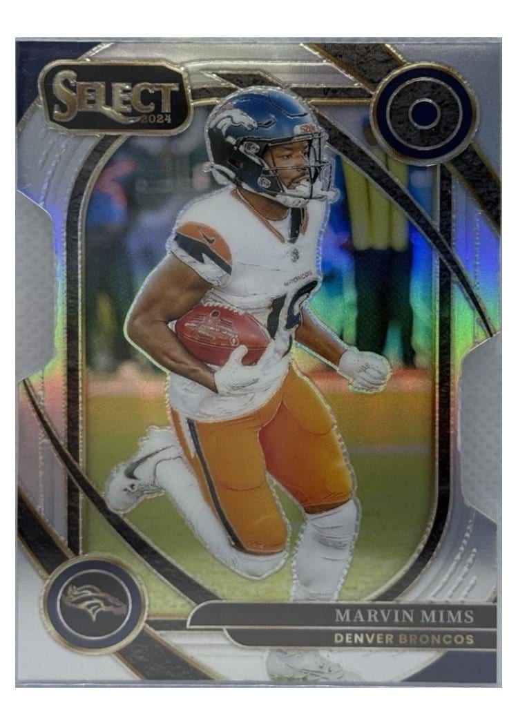 2024 Panini Select Base Set Marvin Mims Silver Prizm Die-Cut #281 card