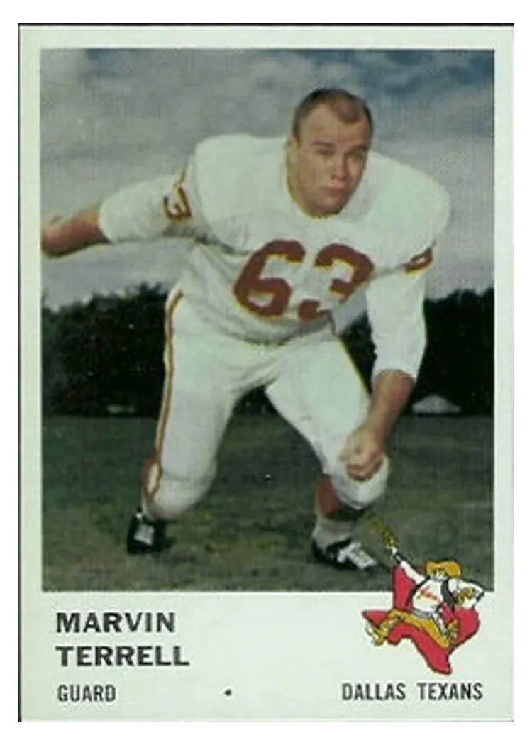 1961 Fleer Marvin Terrell #206 card