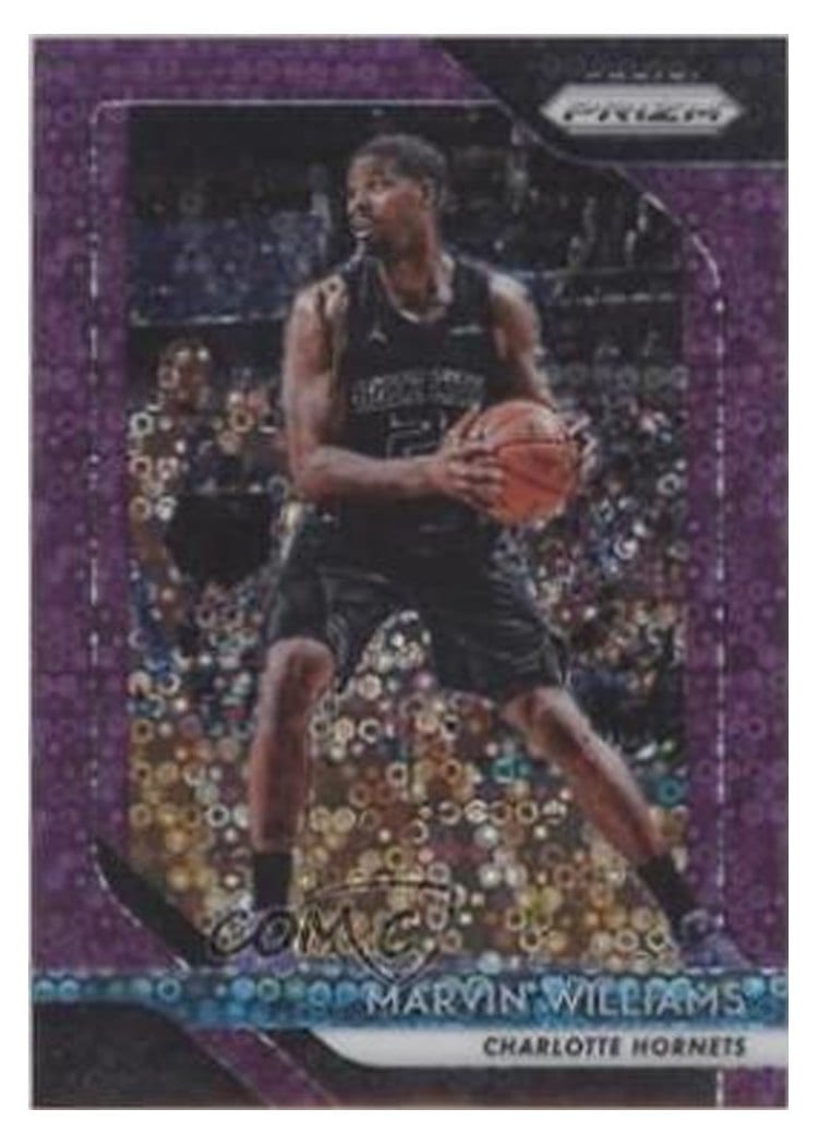 2018-19 Panini Prizm Base Set Marvin Williams Fast Break Prizm Purple #40 card
