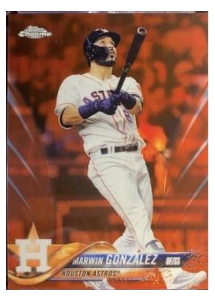 2018 Topps Chrome Base Set Marwin Gonzalez #38 card