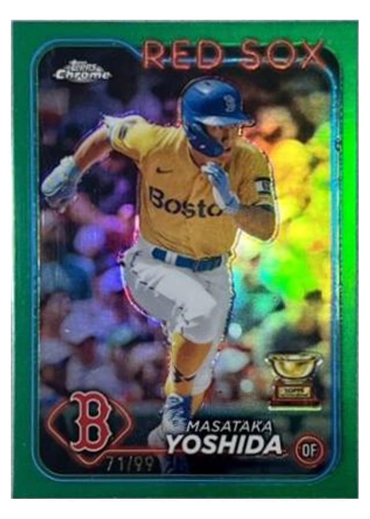 2024 Topps Chrome Masataka Yoshida Green Refractor #63 card