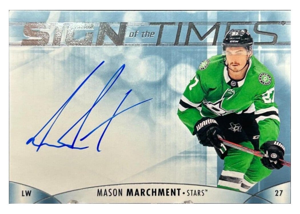 2023-24 SP Authentic Sign of the Times Auto Mason Marchment #SOTT-ME card