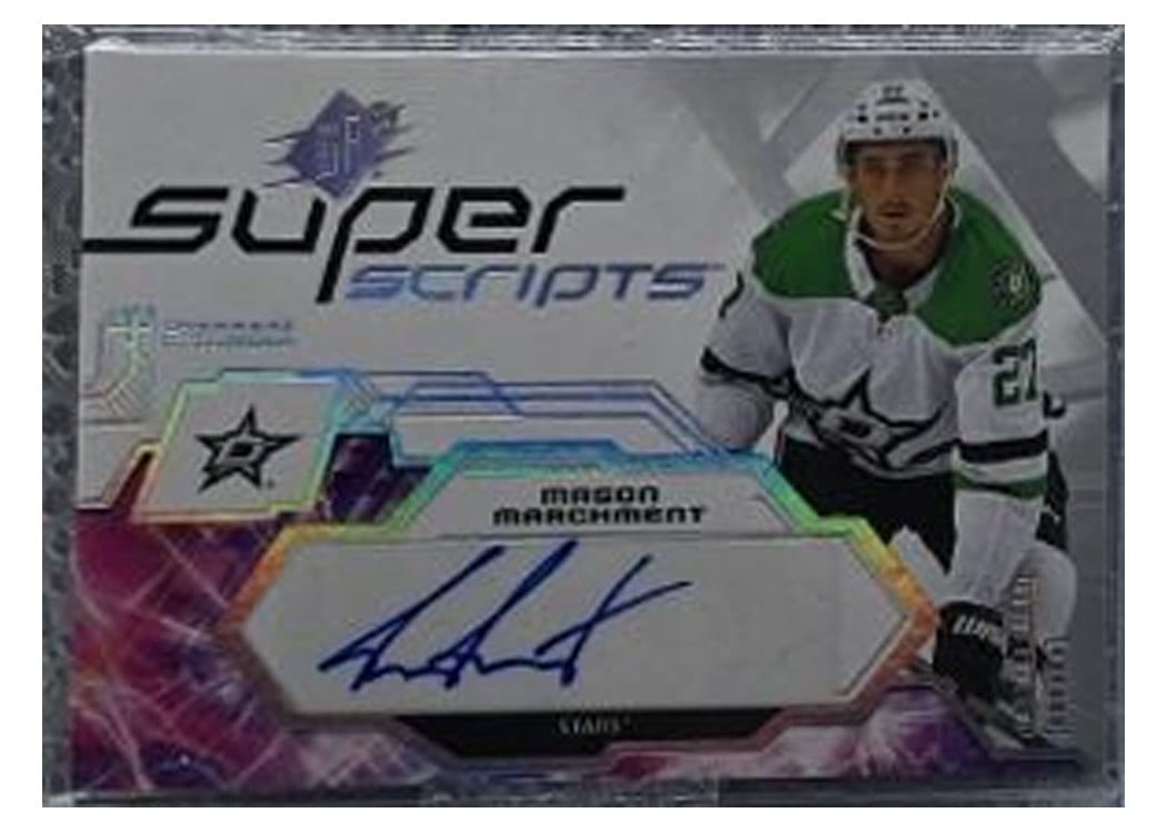 2023-24 SPx Superscripts Mason Marchment #SS-MM card