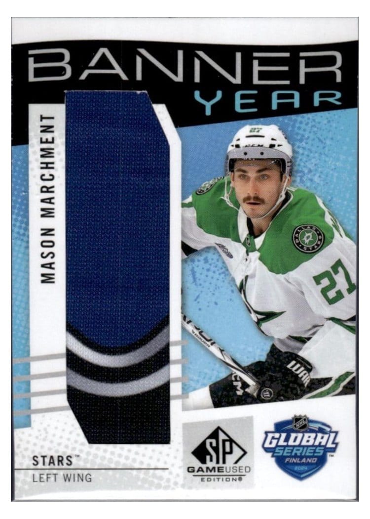 2025-26 SP Game Used 2024 Global Series Stars vs. Panthers Banner Year Relics Mason Marchment #BTGSF-MM card