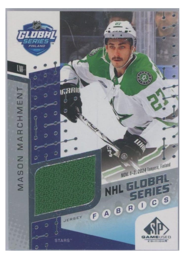 2025-26 SP Game Used 2024 Global Series Stars vs. Panthers Fabrics Mason Marchment #GSF2-11 card