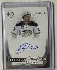2024-25 SP Authentic Curated Signatures Mason McTavish #SPC-MM card