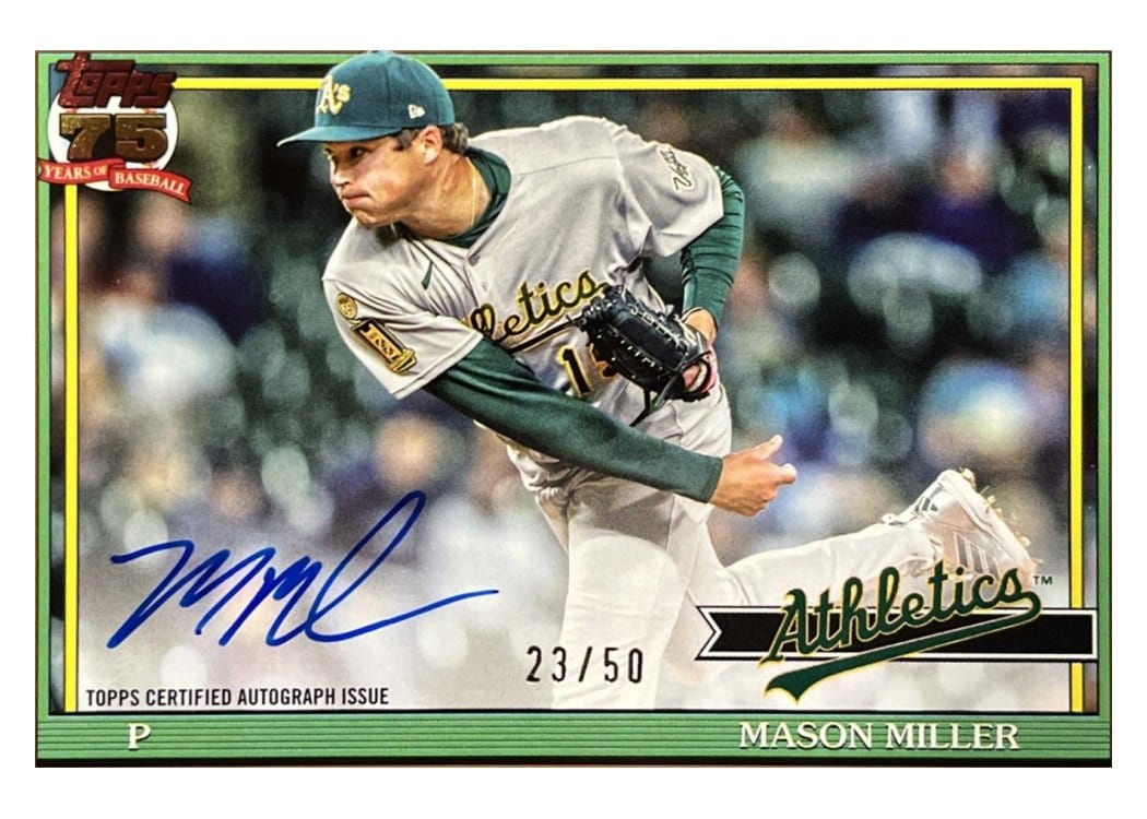 2026 Topps 1991 Topps Autographs Mason Miller #91A-MAS card