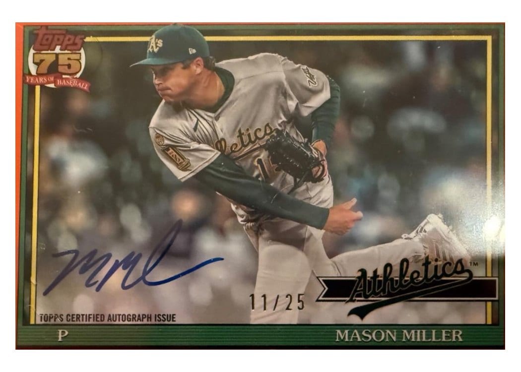 2026 Topps 1991 Topps Autographs Mason Miller #91A-MAS card