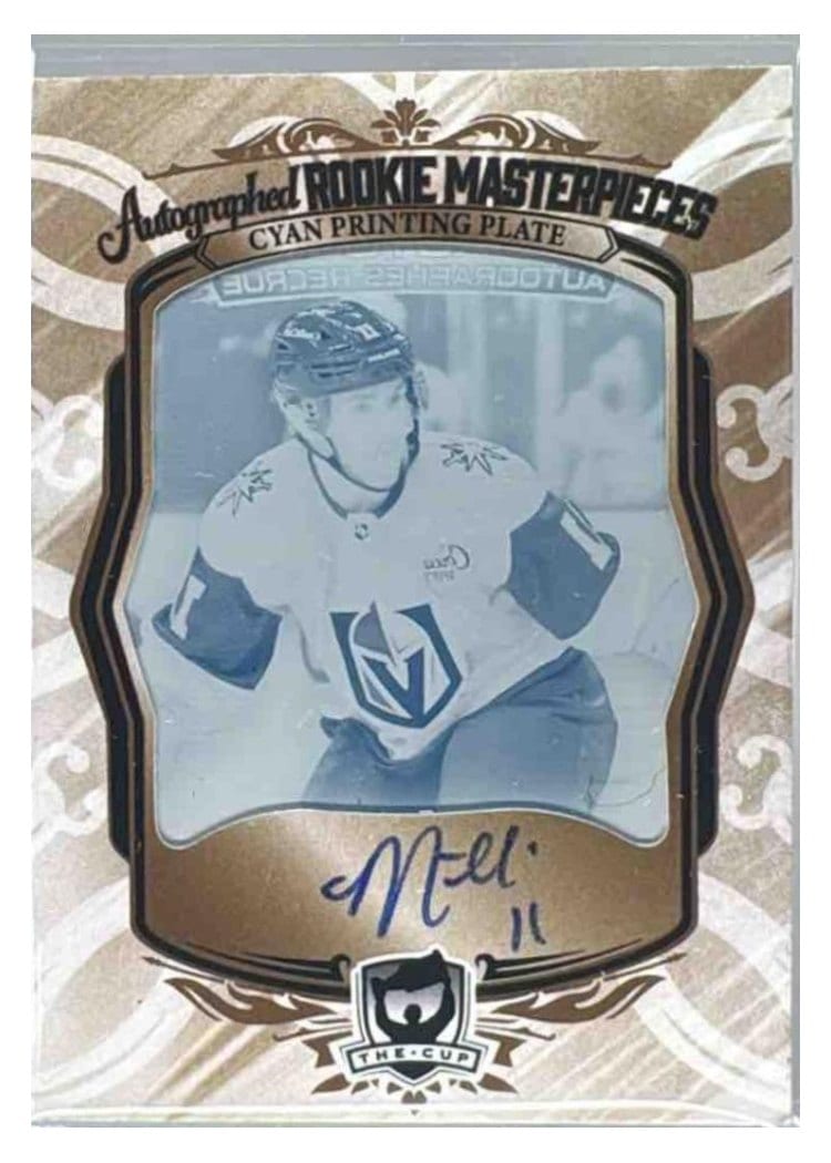 2024-25 Upper Deck The Cup Autographed Rookie Masterpiece Printing Plates - O-Pee-Chee Platinum Rookie Autograph Mason Morelli #R-MO card