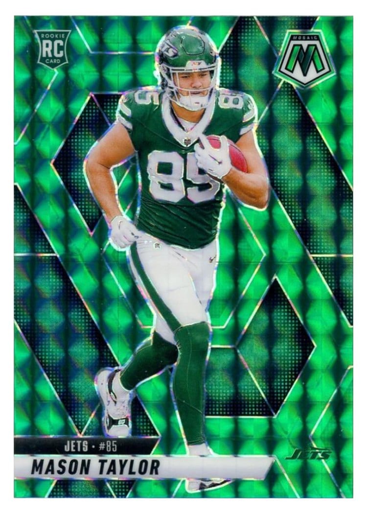 2025 Panini Mosaic Base Set Mason Taylor Green Sparkle #324 card