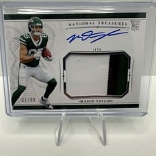 2025 Panini National Treasures Crossover Rookie Patch Autographs Mason Taylor #29 card