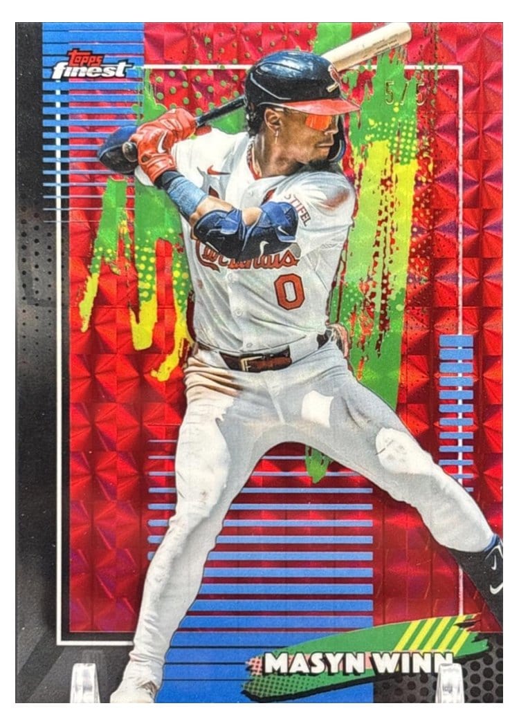 2026 Topps Finest Masyn Winn Red Geometric Refractor #84 card