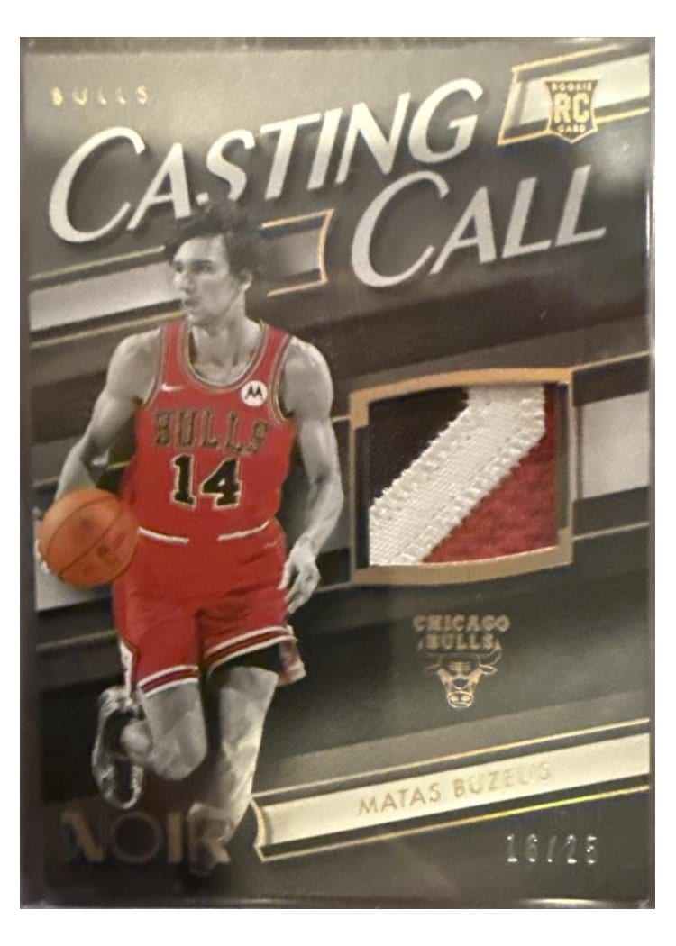 2024-25 Panini Noir Casting Call Memorabilia Set Matas Buzelis #3
