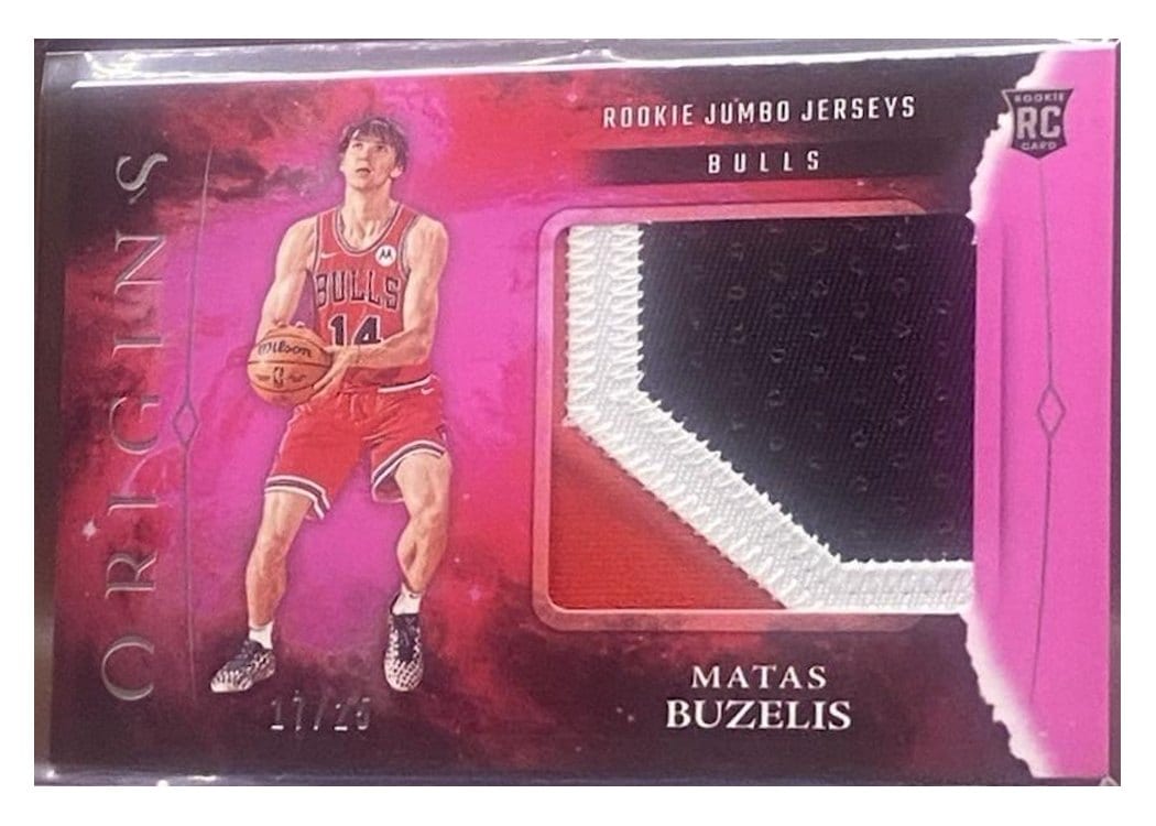 2024-25 Panini Origins Rookie Jumbo Jerseys Set Matas Buzelis #RJJ-MBZ card