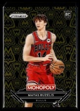 2024-25 Panini Prizm Monopoly Black Money Blast Matas Buzelis #BMB-12 card
