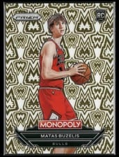 2024-25 Panini Prizm Monopoly Millionaire White Matas Buzelis #W22 card