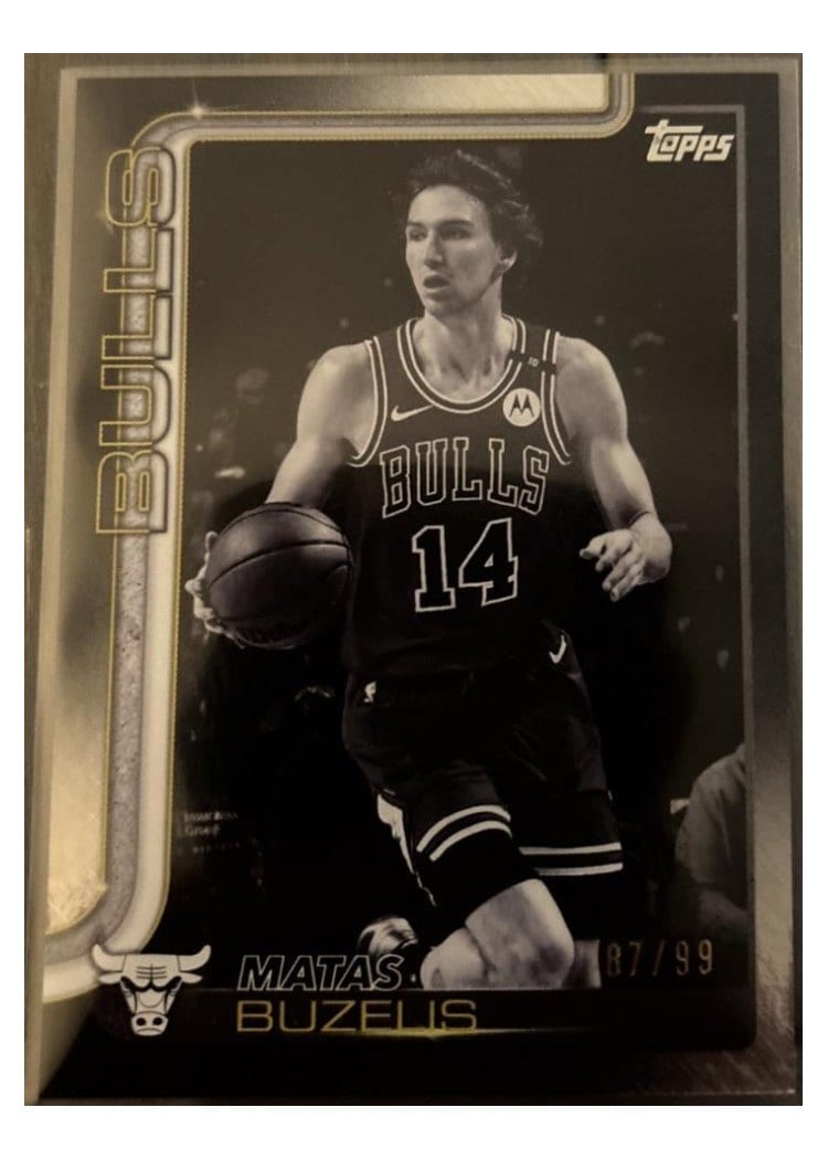 2025-26 Topps Base Set Matas Buzelis Blackout #37 card