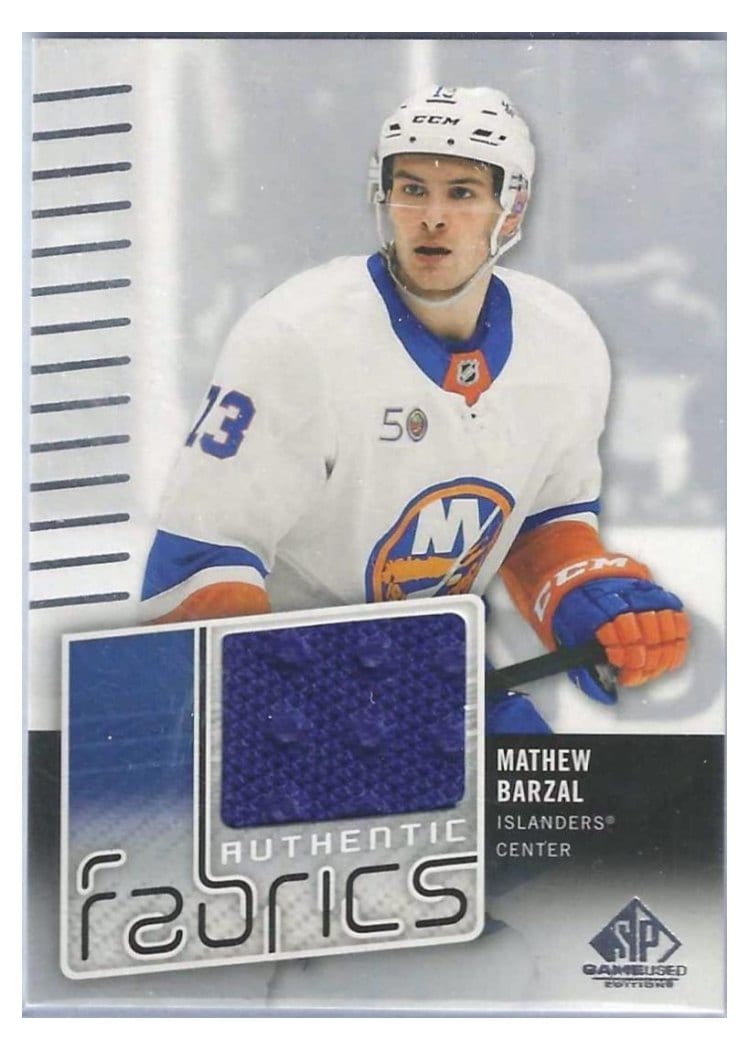 2022-23 SP Game Used Authentic Fabrics Mathew Barzal #AF-MB card