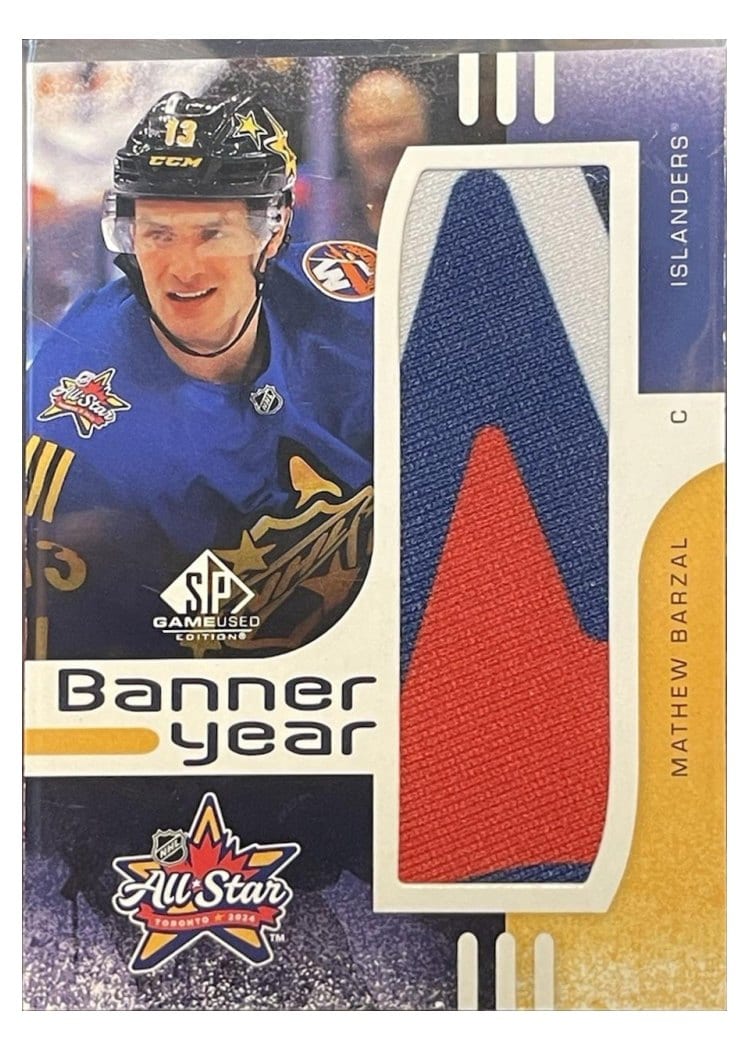 2024-25 SP Game Used 2024 All-Star Game Banner Year Relics Mathew Barzal #BYAS-MB card