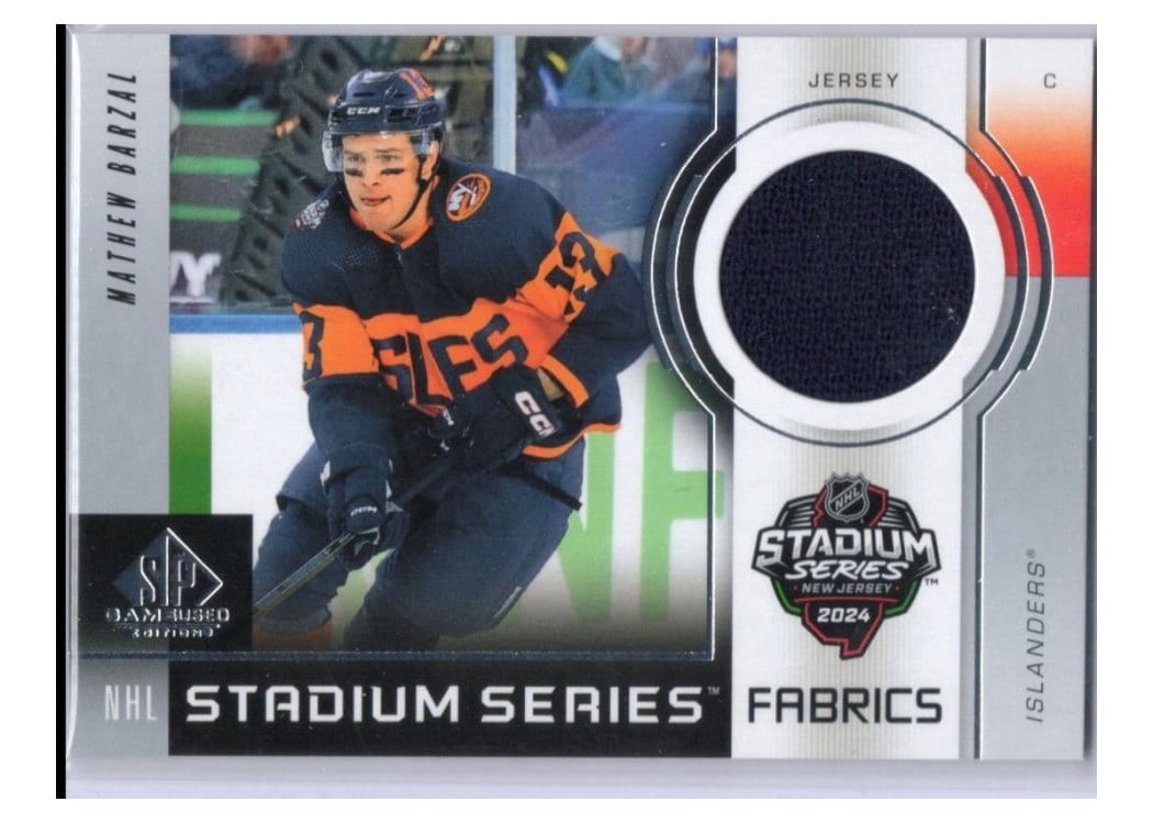 2024-25 SP Game Used 2024 Stadium Series Fabrics Mathew Barzal #GSF-6 card