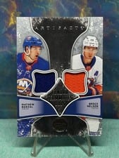 2023-24 Upper Deck Premier Premier Mega Jersey Duos Mathew Barzal/Brock Nelson #PM2-BN card