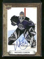 2024-25 Upper Deck Engrained Icons Beehive Portrait Signatures Mathieu Garon #BH-MT card