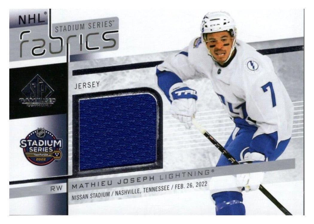2022 SP Game Used NHL Stadium Series Jersey Relics Mathieu Joseph #STS-3 card