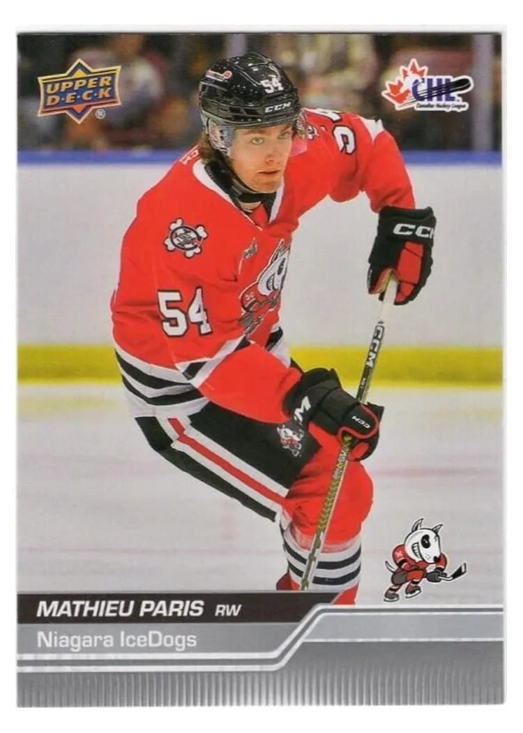 2023 Upper Deck CHL Mathieu Paris #12 card