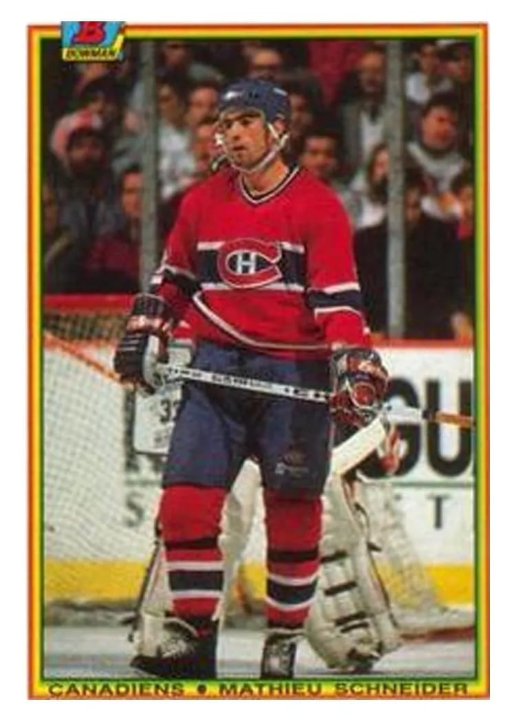 1990 Bowman Mathieu Schneider #52 card