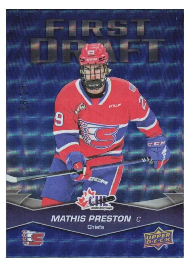 2023 Upper Deck CHL First Draft Mathis Preston #FD-3 card